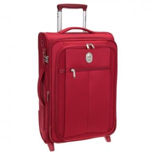 VISA DELSEY Valise Cabine Low Cost Extensible Souple 2 Roues 55cm PIN UP5 Rouge