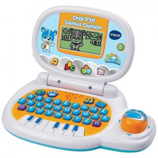 VTECH - Ordi P'tit Genius Ourson Bleu - Ordinateur Éducatif Enfant