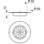 WIRQUIN Grille ronde creuse SP9236 - Inox - Ø 80 mm - Évier en gres