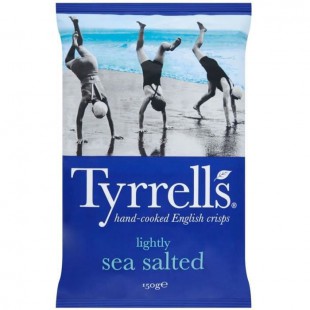 TYRRELL'S Chips de pommes de terre Lisses Sachet de Légerement salées au sel de mer - 150 g