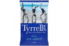 TYRRELL'S Chips de pommes de terre Lisses Sachet de Légerement salées au sel de mer - 150 g