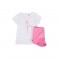 Z Ensemble T-shirt et Short Flamant Rose Blanc Bébé Fille