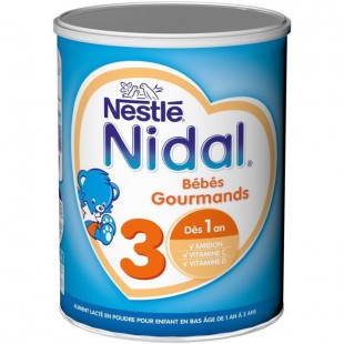 NIDAL 3 Bébés Gourmands Lait en poudre 3eme age 800G