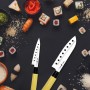 BACKEN 310602 - Bloc Couteaux de cuisine 6 pieces - Acier inoxydable - Japonais - Bois