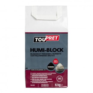 TOUPRET Enduit Humi-block en poudre 6 kg
