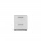 TYHJA Chevet 2 tiroirs - Blanc - L 40 x P 40 x H 42 cm