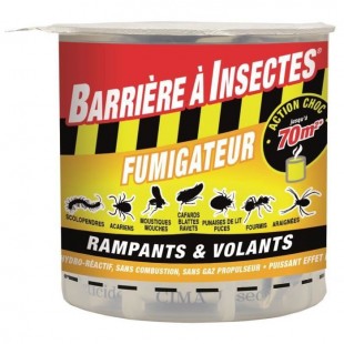 BARRIERE A INSECTES Fumigene hydro réactif pour insectes volants et rampants - 10g