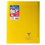 CLAIREFONTAINE - Cahier piqûre KOVERBOOK - 24 x 32 - 96 pages Seyes - Couverture Polypro translucide - Jaune