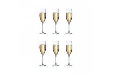 ARCOROC CARBENET Lot de 6 flûtes a champagne 16 cl transparent