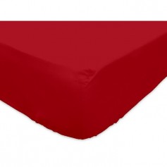 SOLEIL d'OCRE Drap housse 100% Coton 160x200 cm Rouge