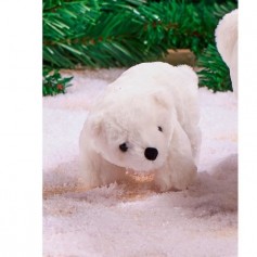 Ours polaire en polyester - L 18 cm - Blanc
