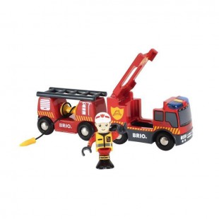 BRIO World - 33811 - Camion De Pompiers Son Et Lumiere - Jouet en bois