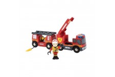 BRIO World - 33811 - Camion De Pompiers Son Et Lumiere - Jouet en bois