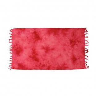 SOLEIL D OCRE Fouta de bain Tie and Dye - 100% coton - 80x150 cm - Rouge