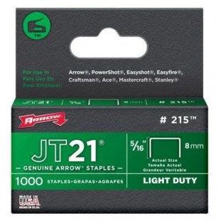 ARROW Boîte de 1000 agrafes JT21 - 8 mm