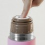 MINILAND - Thermos pour liquides avec extérieur gommeux, Silky thermos rose 350ml
