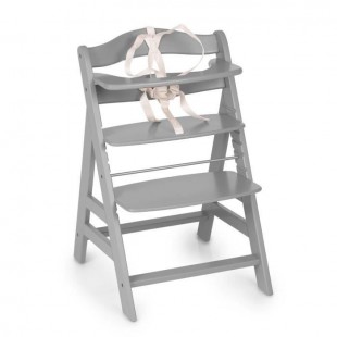 HAUCK Chaise Haute en Bois pour bébé Évolutive Alpha + / grey