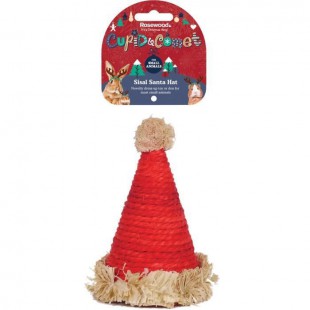 ROSEWOOD Friandise chapeau Noël en sisal - Pour rongeur