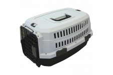 M-PETS Caisse de transport Viaggio Carrier XS - 48,3x32x25,4cm - Noir et gris - Pour chien et chat