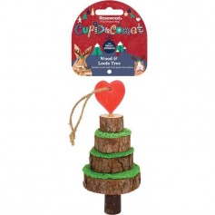 ROSEWOOD Friandise arbre de Noël en bois et Loofa - Pour rongeur