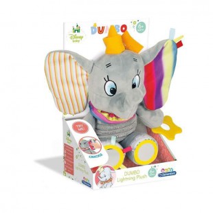 CLEMENTONI Disney Baby - Peluche Premieres activités Dumbo - Jeu d'éveil