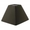 Abat-jour forme Pyramide - 23 x 23 x H 16 cm - Polycoton - Brun poivre