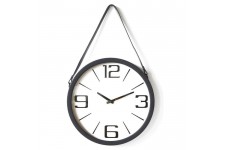 Horloge ronde - Métal et plastique - Ø 38 x épaisseur 6 cm - Noir