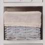 STAR Meuble de rangement salle de bain en bois Paulownia et MDF L 22 cm - Blanc