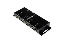STARTECH.COM Hub adaptateur USB vers série DB9 RS232 4 ports - Montage sur rail DIN industriel et mural - Adaptateur série - USB