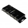 STARTECH.COM Hub adaptateur USB vers série DB9 RS232 4 ports - Montage sur rail DIN industriel et mural - Adaptateur série - USB