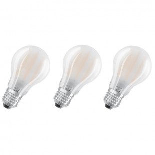OSRAM Lot de 3 Ampoules LED E27 standard dépolie 7 W équivalent a 60 W blanc chaud