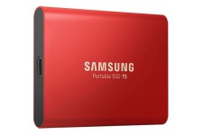 SAMSUNG - Disque SSD Externe - T5 rouge - 500 Go - (MU-PA500R/EU)