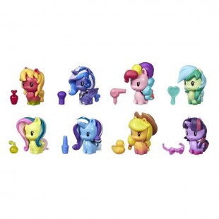 My Little Pony ? Coffret de 8 figurines Cutie Mark Crew Décompte Confettis Festifs et 14 accessoires surprises - 3,5 cm