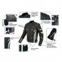 Blouson Moto Textile Noir et Blanc - Protections CE