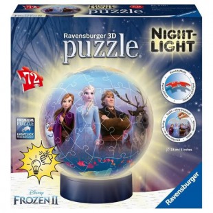 RAVENSBURGER - La Reine des Neiges 2 Puzzle 3D rond 72 pieces Illuminé