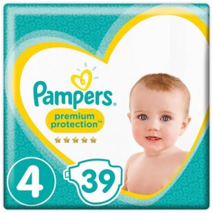 PAMPERS Premium Protection Taille 4 9-14 kg - 39 Couches