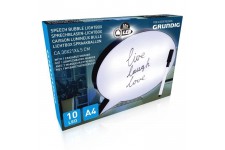 Bulle lumineuse a messages - Format A4 - 10 LED - 30 x 21 x 4,5 cm - Feutre avec tampon effaceur inclus