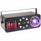 IBIZA LIGHT 16-2060 Effet de lumiere 4 en 1 - Stroboscope / Astro / Derby / Laser - 18 LED 3 W