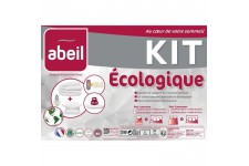 ABEIL Pack ECOLOGIQUE COTON BIO - 1 Couette 200x200 cm + 1 Oreiller 60x60 cm - Coton Bio