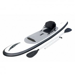 Paddle kayak BESTWAY gonflable pagaie Aluminium et ailerons Siege démontable Pompe Air Hammer sac de transport
