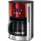 Russel Hobbs 23240-56 Machine a Café Cafetiere Filtre Luna 1.8L Inox 12 Tasses Programmable Auto-Nettoyante - Rouge