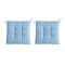 O'CBO Lot de 2 galettes de chaises Relax Geometrico - 38 x 38 cm - Bleu azur