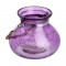 Vase en verre Violet - 40 MicroLED lumiere fixe - Blanc chaud