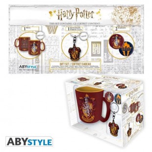 Pack Mug + Porte-clés + Badges Harry Potter - Gryffondor - ABYstyle