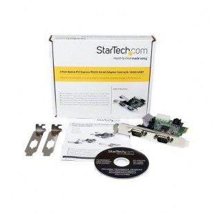 StarTech.com Carte PCI Express avec 2 ports série RS232 - Adaptateur PCIe a 2 ports DB9 avec UART 16950 (PEX2S952)