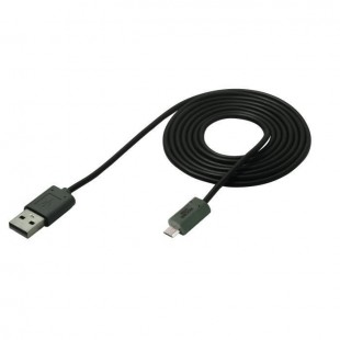 MUVIT SPRING Câble Droit USB MICRO USB 2.1A CHARGE ET SYNC 3M Noir