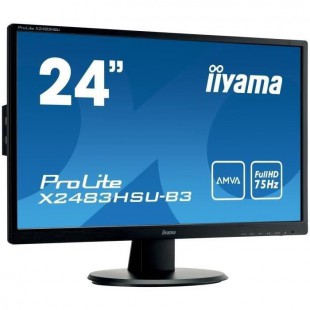 Ecran PC - IIYAMA ProLite X2483HSU-B3 - 24" FHD - Dalle A-MVA - 4ms - VGA/DisplayPort/ HDMI