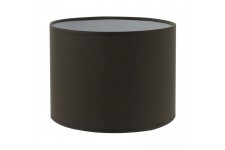 ESSENTIEL Abat-jour forme Cylindre - Ø 29 x H 18 cm - Polycoton - Brun poivre