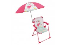 FUN HOUSE Chaise Parasol Flamant Rose Pour Enfant