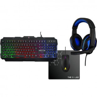 THE G-LAB Gaming Argon Combo Calvier + Souris et Tapis + Casque - KEYZ 120 FR, KULT 130, KORP 150, PAD - FR